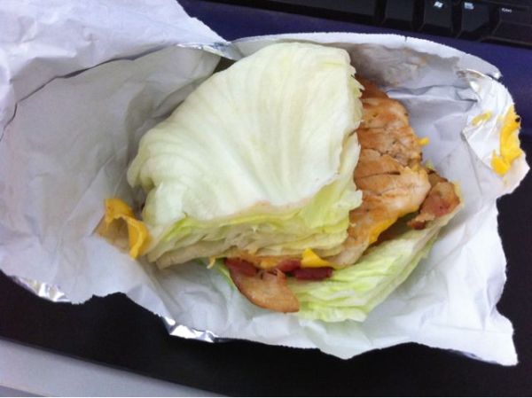 Lucky's Famous Chicken Sandwich on "Naked" Bun