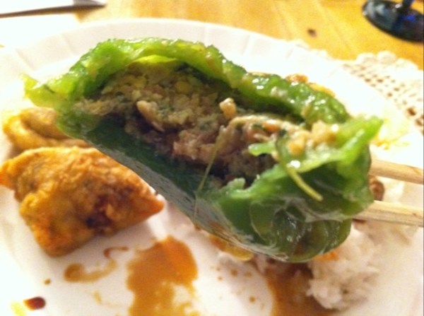 The filling of the vegetable dumpling from Land