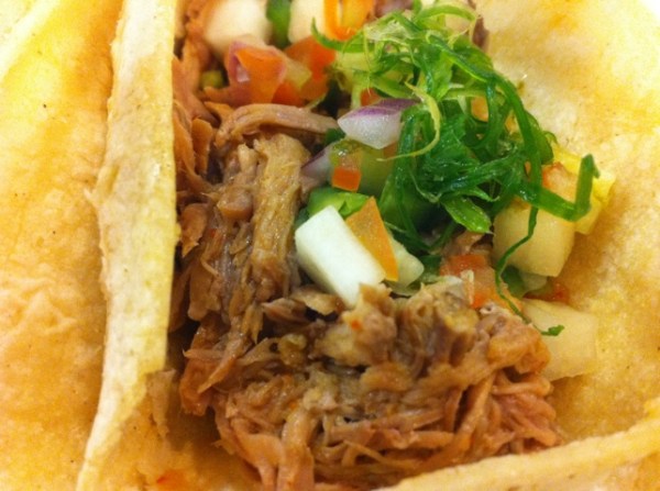 Pork taco from Kimchi Taco Truck