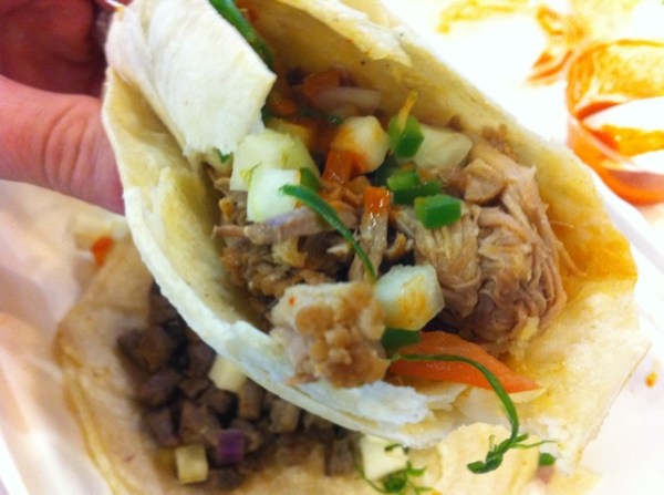 Pork taco from Kimchi Taco Truck